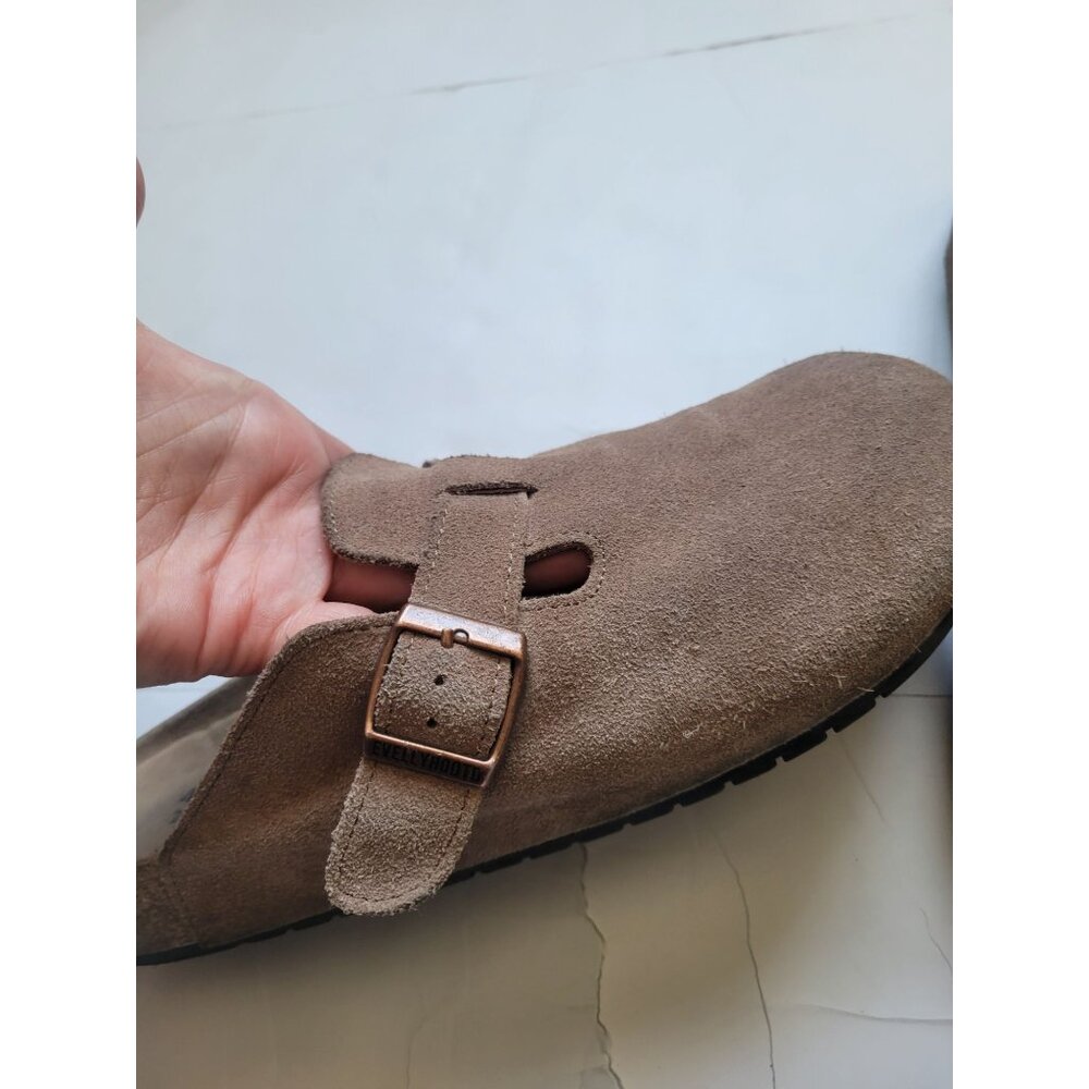 Evellyhoot 250 8555 Round Toe Suede Cork Clogs Size 40 (7) Casual Lagenlook - Picture 3 of 10